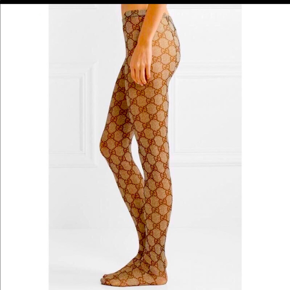 Designer print tights